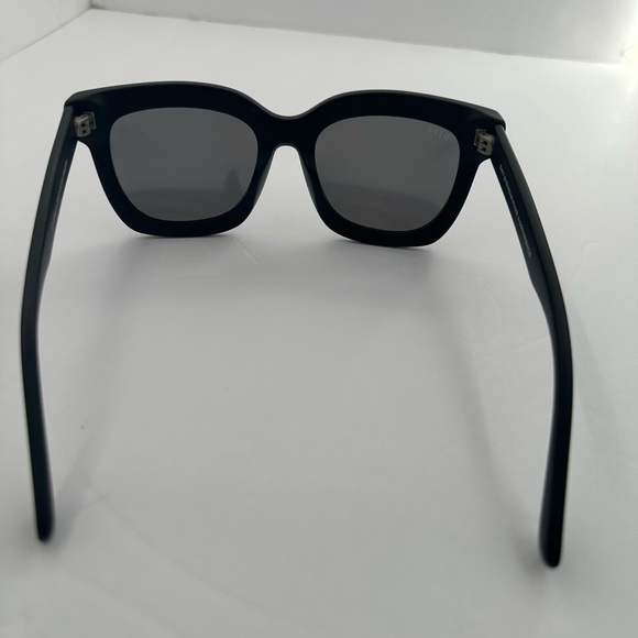 DIFF Black Square Sunglasses with Gray Lenses, Case included